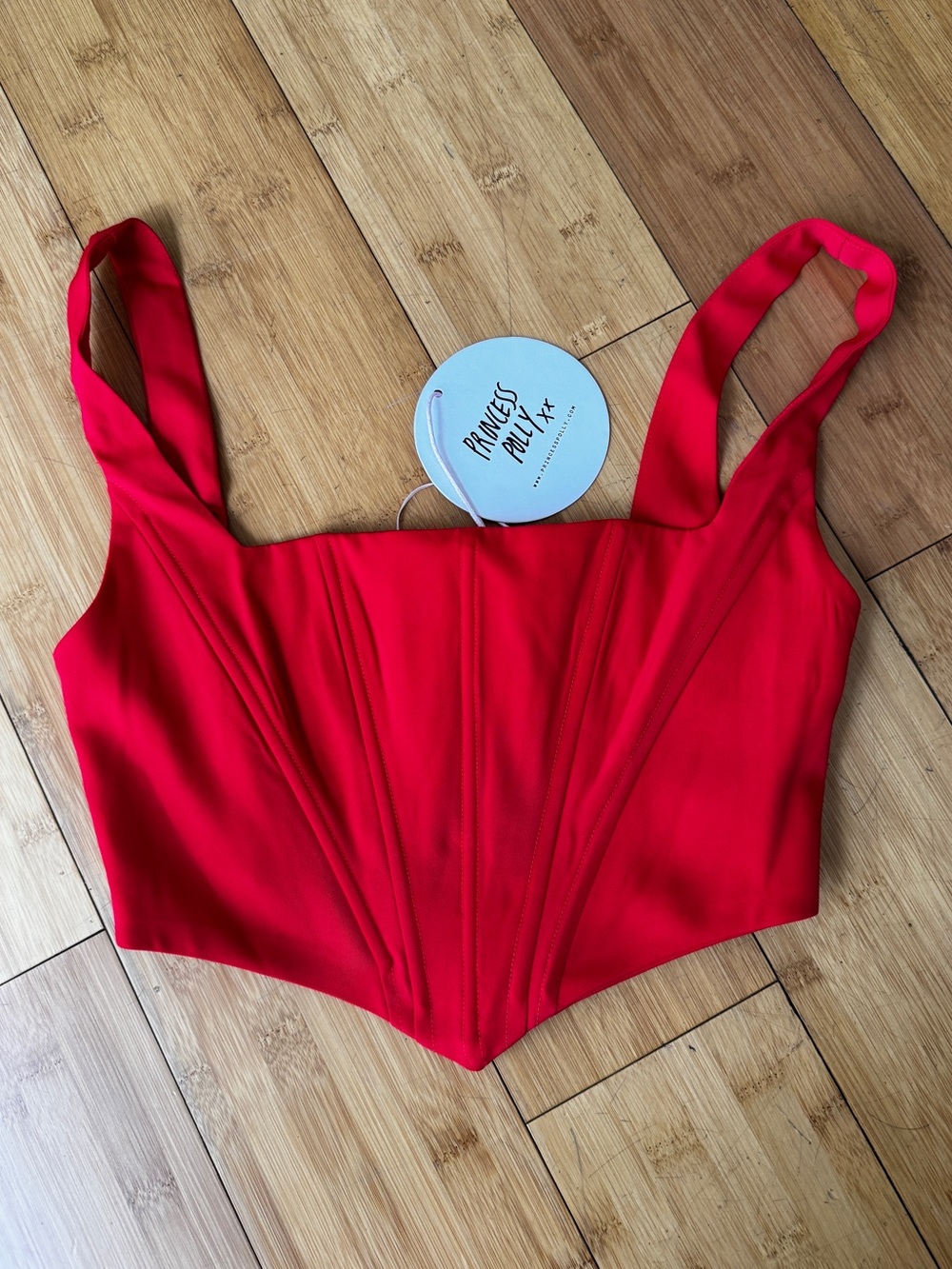 PRINCESS POLLY hot red Elias corset